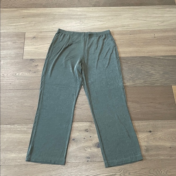 Chico's Travelers Cardigan, Sleeveless Top, Pants Size 3 - Green - 3 Piece Set - Picture 14 of 15